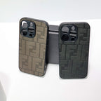 Fendi Leather iPhone Case for iPhone 12-17 Pro Max Plus