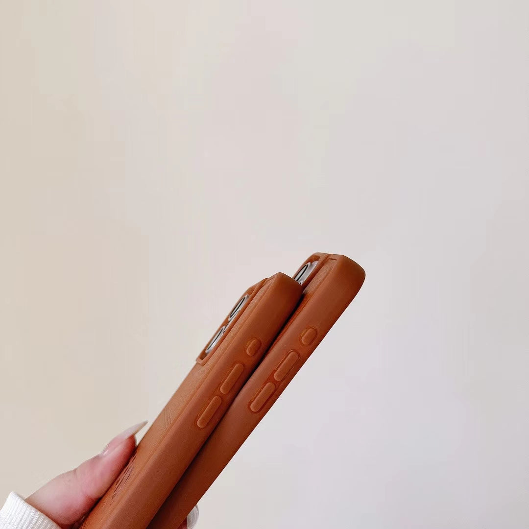 Fendi Phone Case Brown Leather