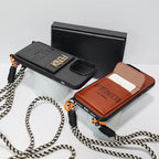 Fendi Card Holder iPhone Case Crossbody 12-16 Pro Max Plus
