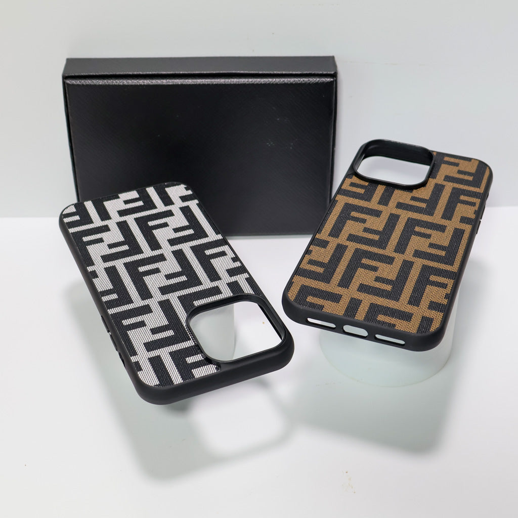 Fendi Fabric Phone Case for iPhone 12-17 Pro Max