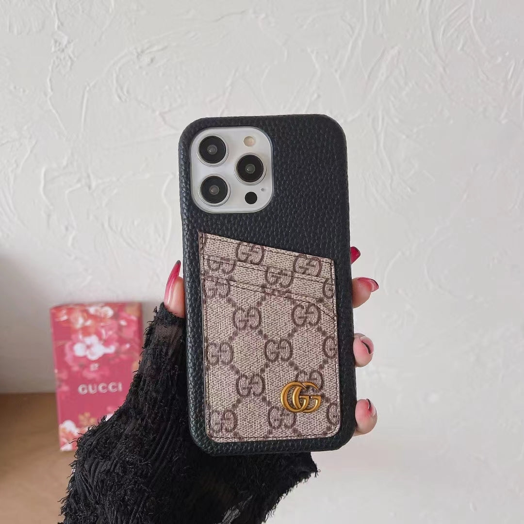 GG iPhone Case Card Slot Accent Color