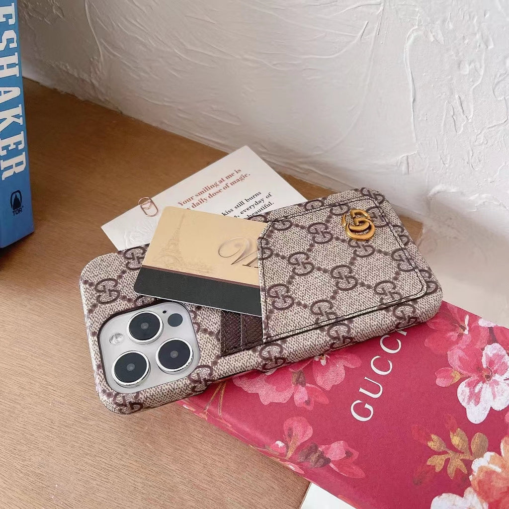 GG iPhone Case Card Slot Accent Color