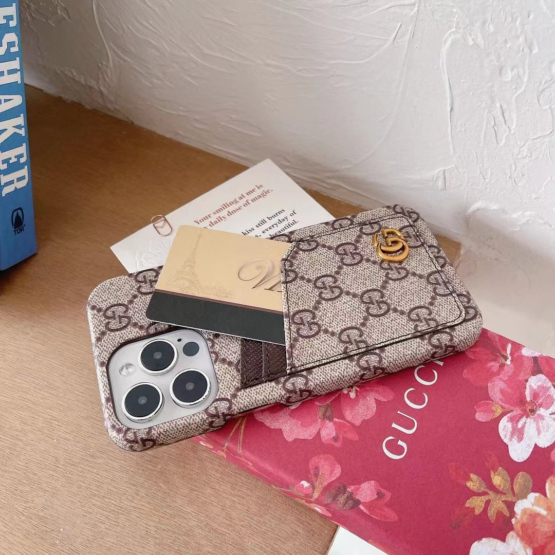 GG iPhone Case Card Slot Accent Color