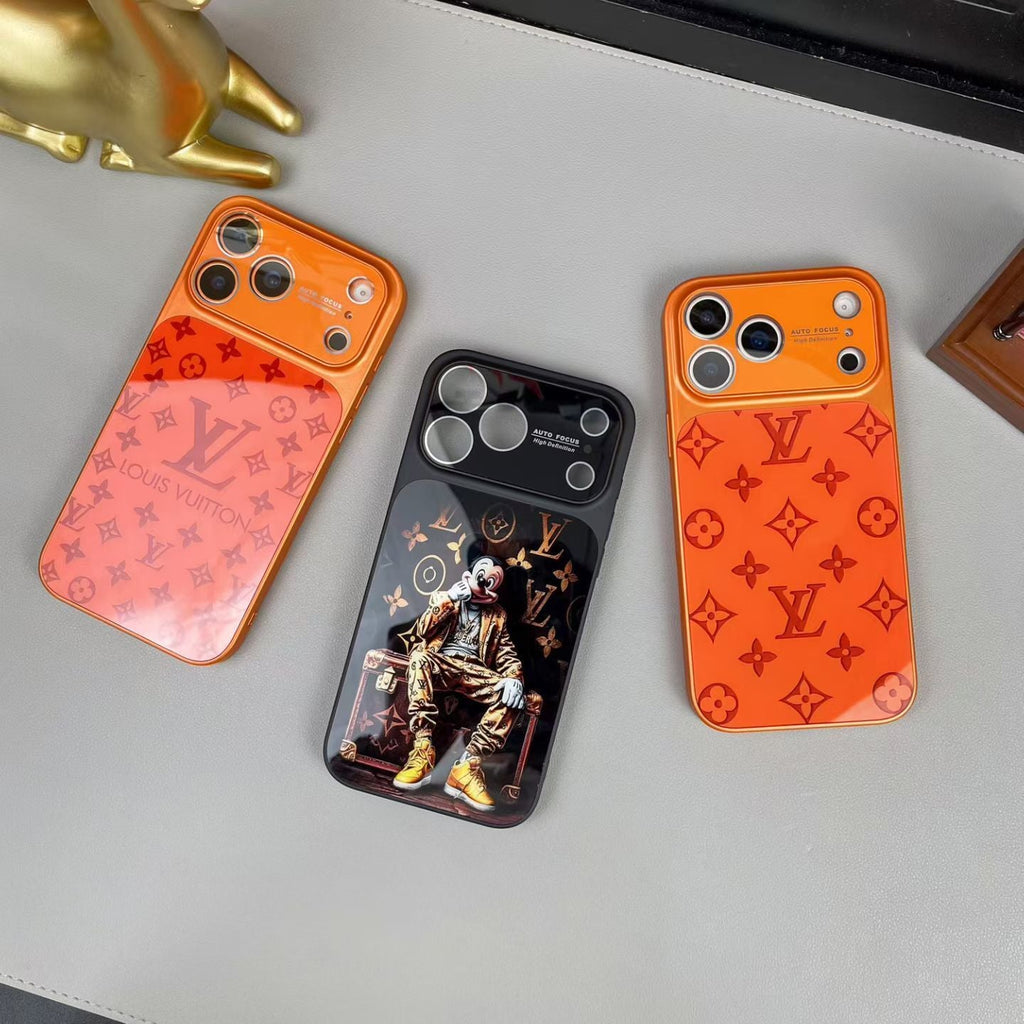 Gloss Monogram LV Phone Case for iPhone 14-17 / Pro / Pro Max