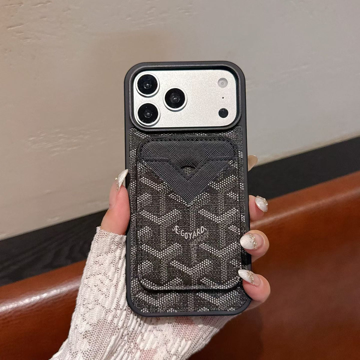 Goyard Magnet Card Holder Phone Case