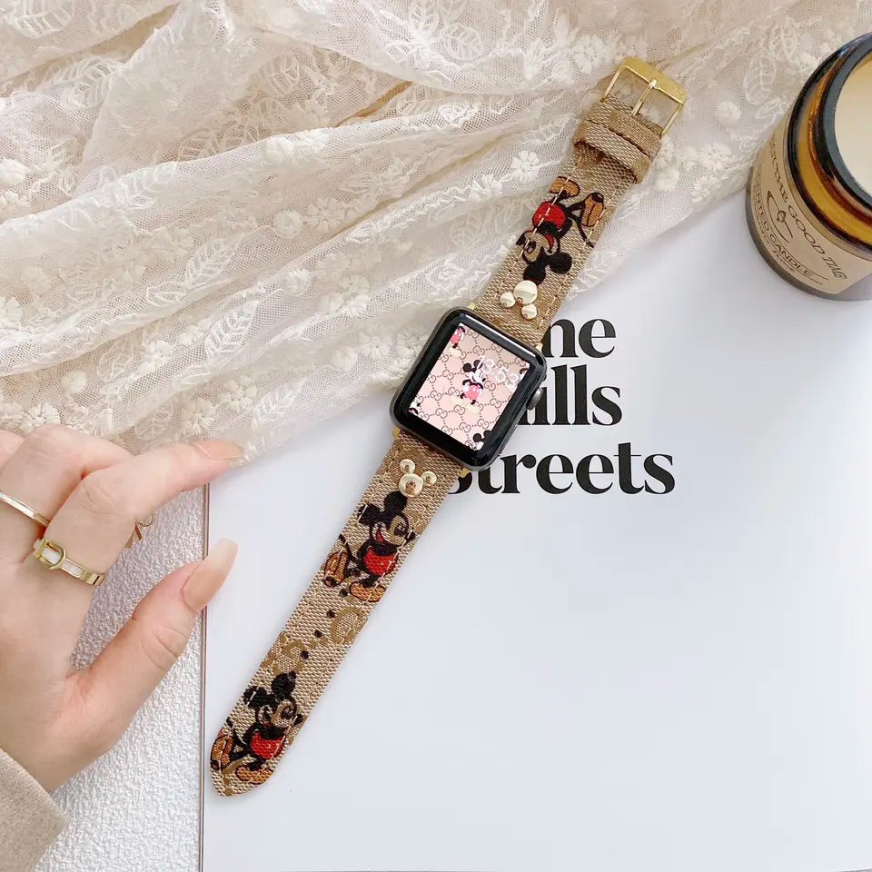 Fashion Gucci Design Apple Watch Band Wrist Strap