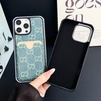 GG Card Slot Denim iPhone Case
