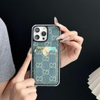 GG Card Slot Denim iPhone Case