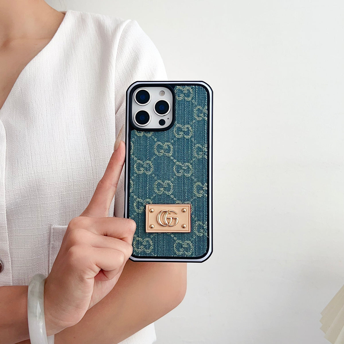 GG Denim iPhone Case