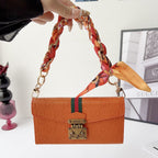 GG Plain Leather Crossbody Wallet Case