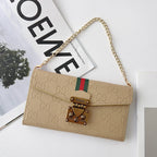 GG Plain Leather Crossbody Wallet Case