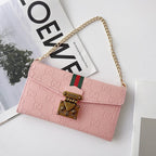 GG Plain Leather Crossbody Wallet Case