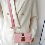 GG Plain Leather Crossbody Wallet Case