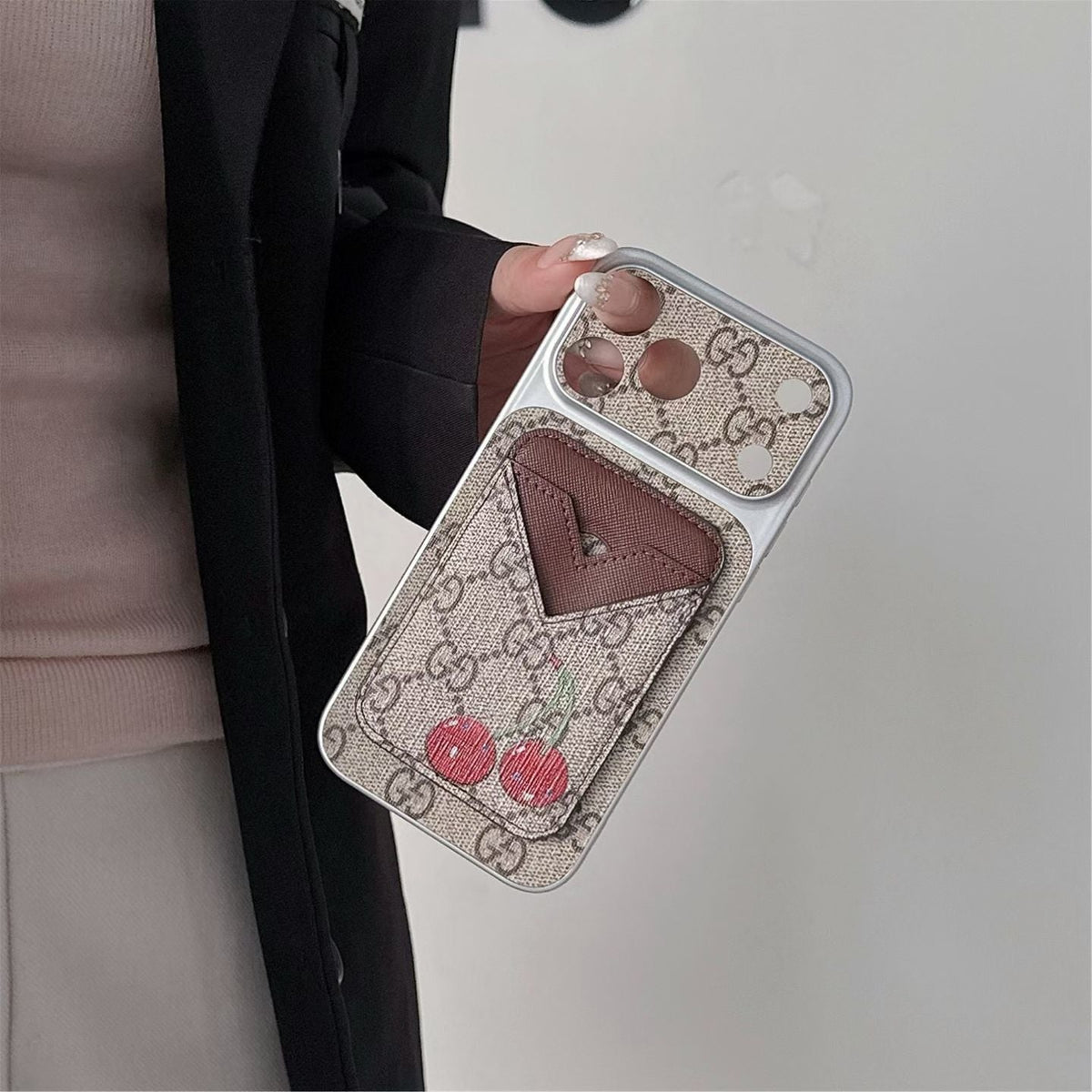 GG Style Phone Case Magnet Card Holder