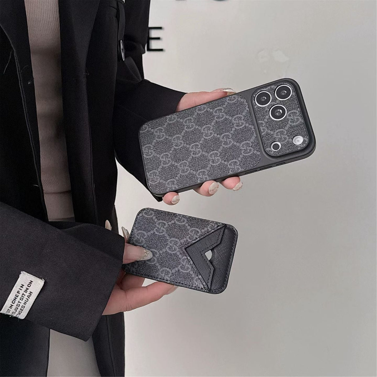 GG Style Phone Case Magnet Card Holder