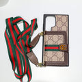 Coated Canvas Samsung Galaxy Phone Wallet GG Case for S22 23 24 25 26 Ultra Plus Series