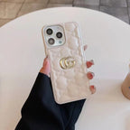 Stamped GG Leather iPhone Case