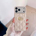 Stamped GG Leather iPhone Case