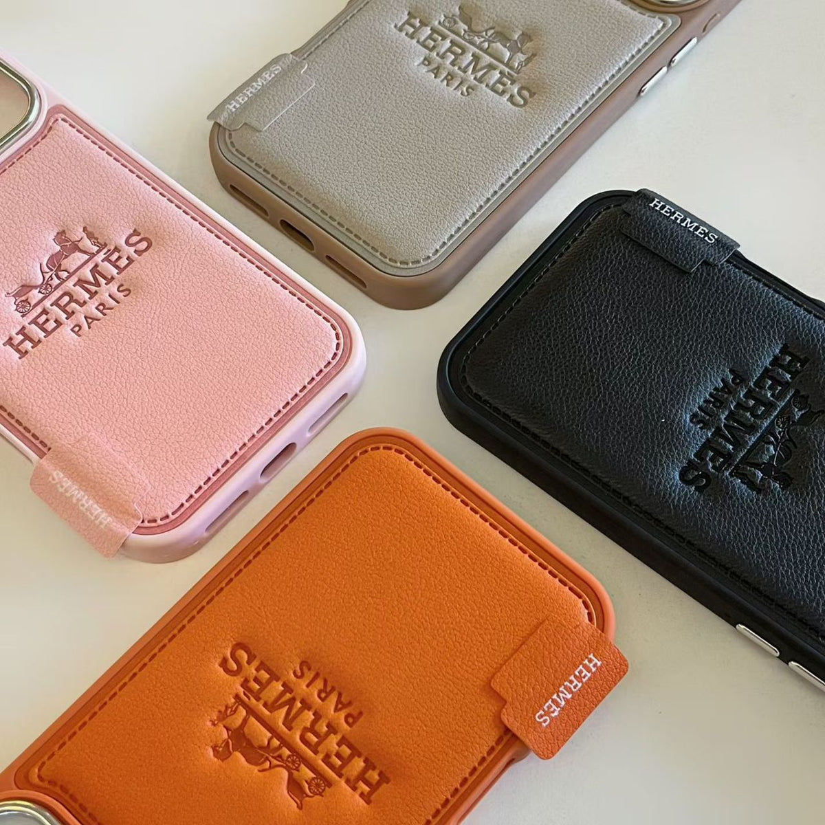 H Stamped Leather Phone Case