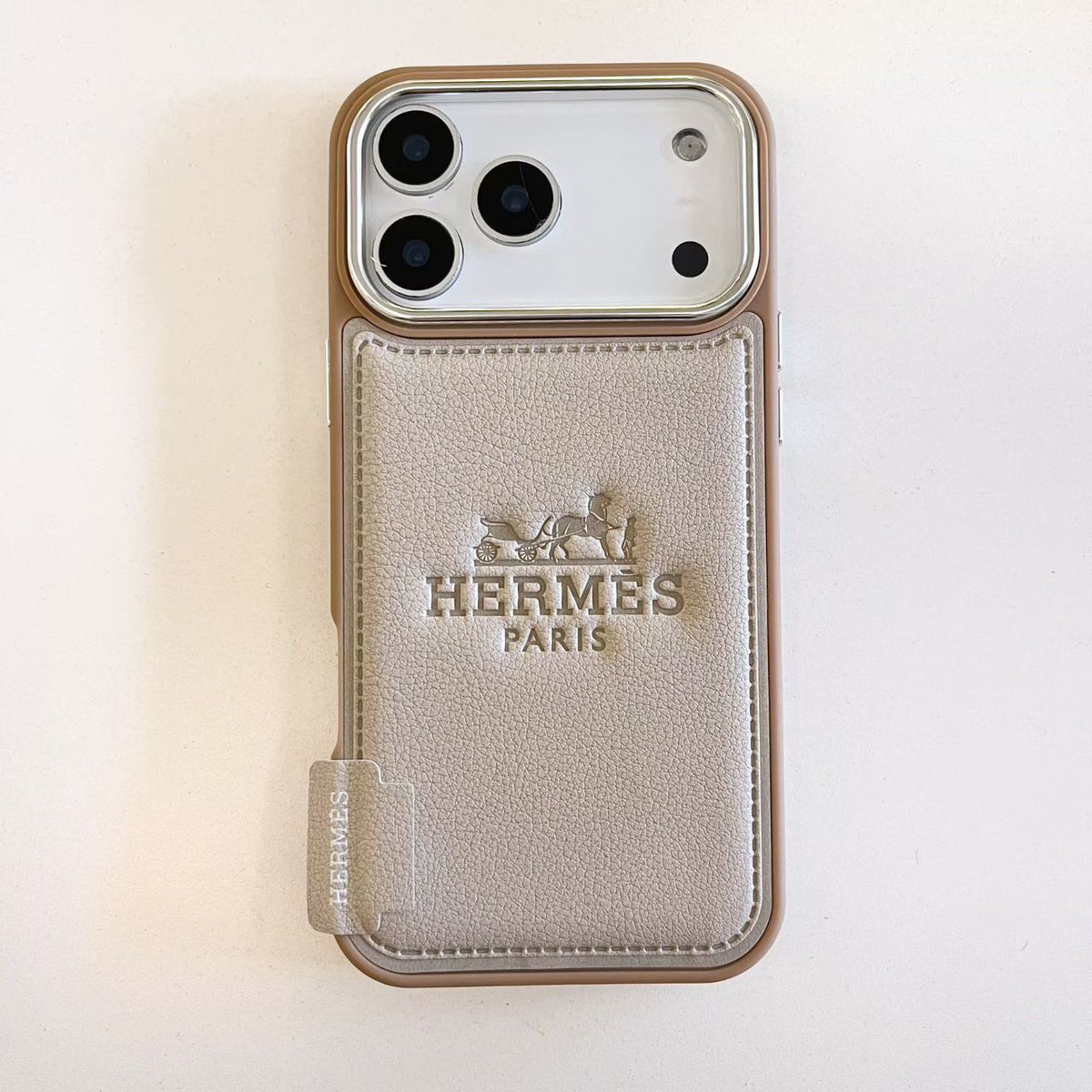 H Stamped Leather Phone Case