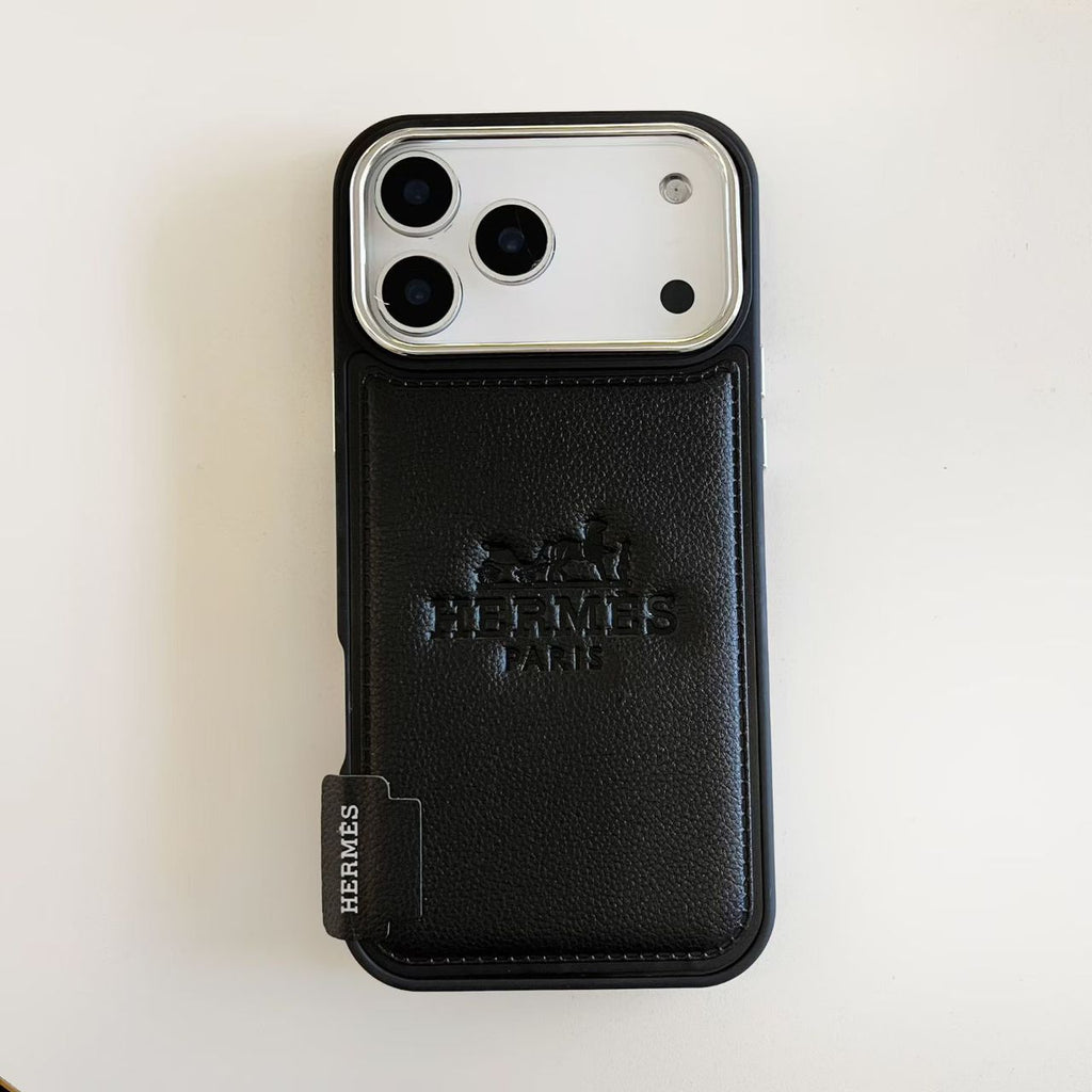 H Stamped Leather Phone Case