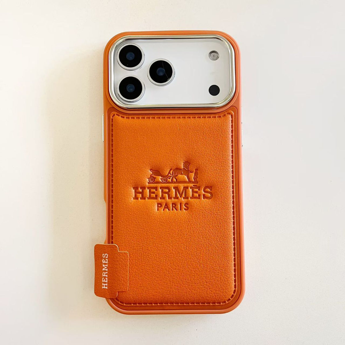 H Stamped Leather Phone Case