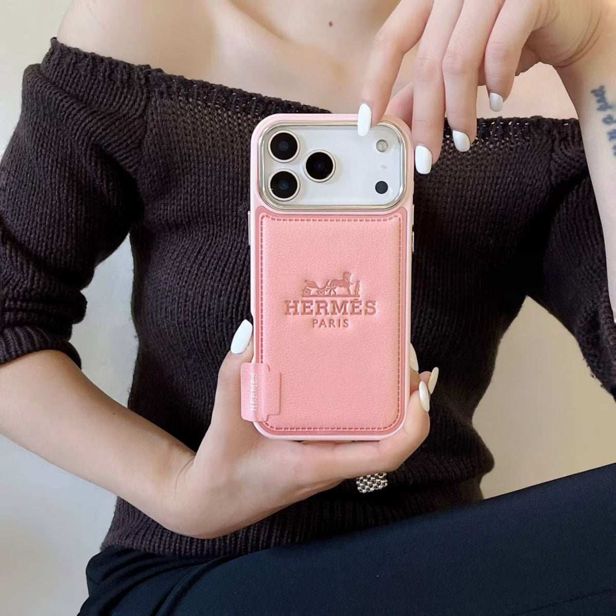 H Stamped Leather Phone Case
