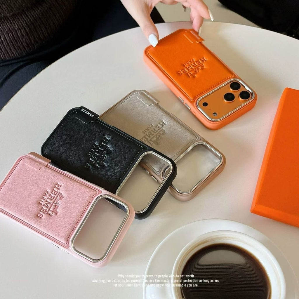 H Stamped Leather Phone Case