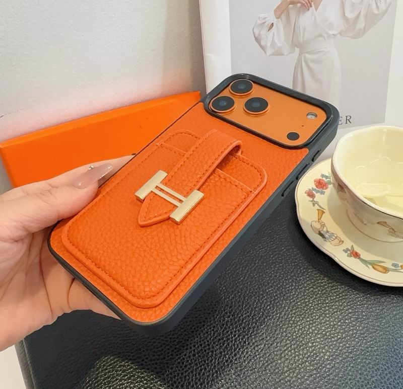Hermes Leather iPhone Cover Card Slot