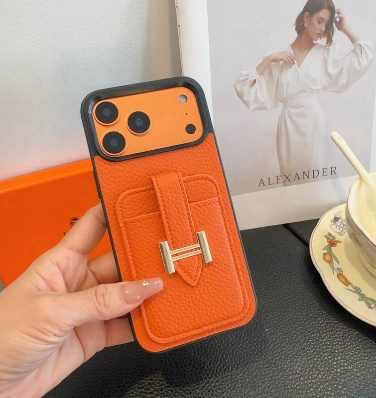 Hermes Leather iPhone Cover Card Slot