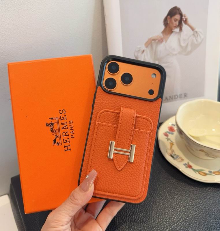 Hermes Leather iPhone Cover Card Slot