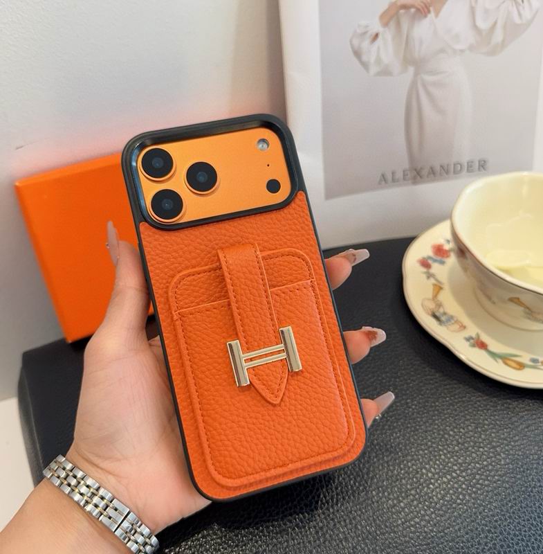 Hermes Leather iPhone Cover Card Slot