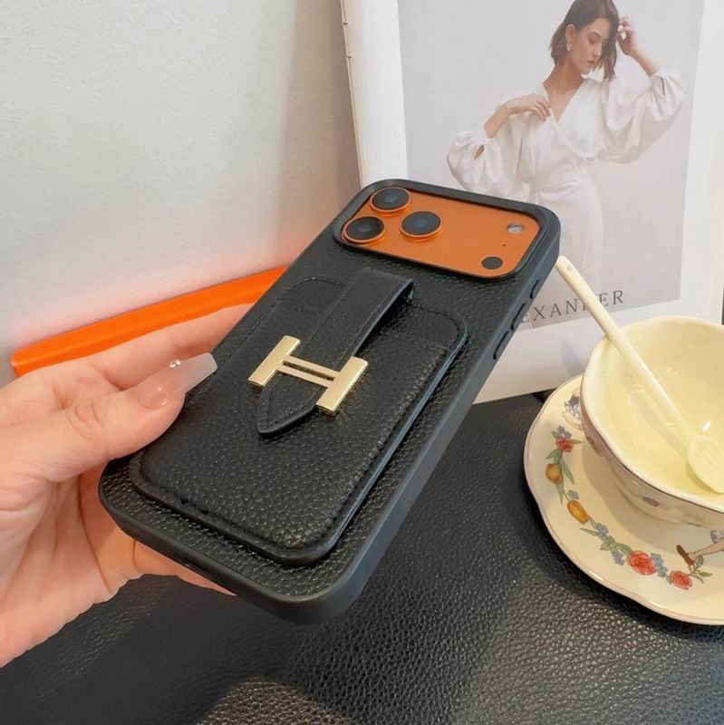Hermes Leather iPhone Cover Card Slot