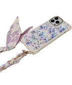 GG iPhone Case Flower 3D Pattern Silk Chain