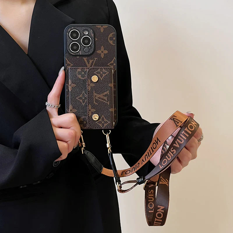 Luxury Phone Wallet Crossbody Style Lanyard