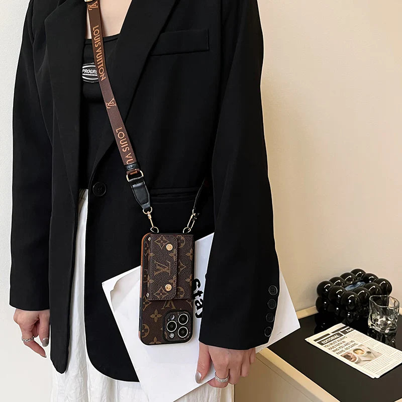 Luxury Phone Wallet Crossbody Style Lanyard