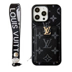LV Hand Strap Phone Case Card Holder
