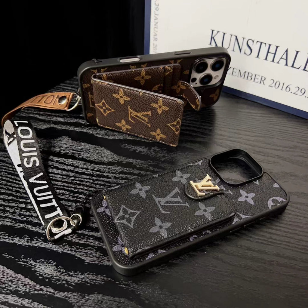 LV Hand Strap Phone Case Card Holder
