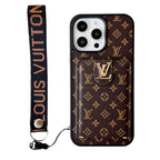 LV Hand Strap Phone Case Card Holder