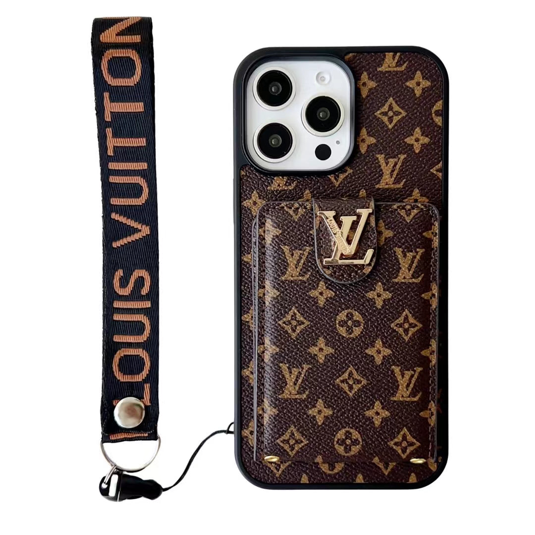 LV Hand Strap Phone Case Card Holder
