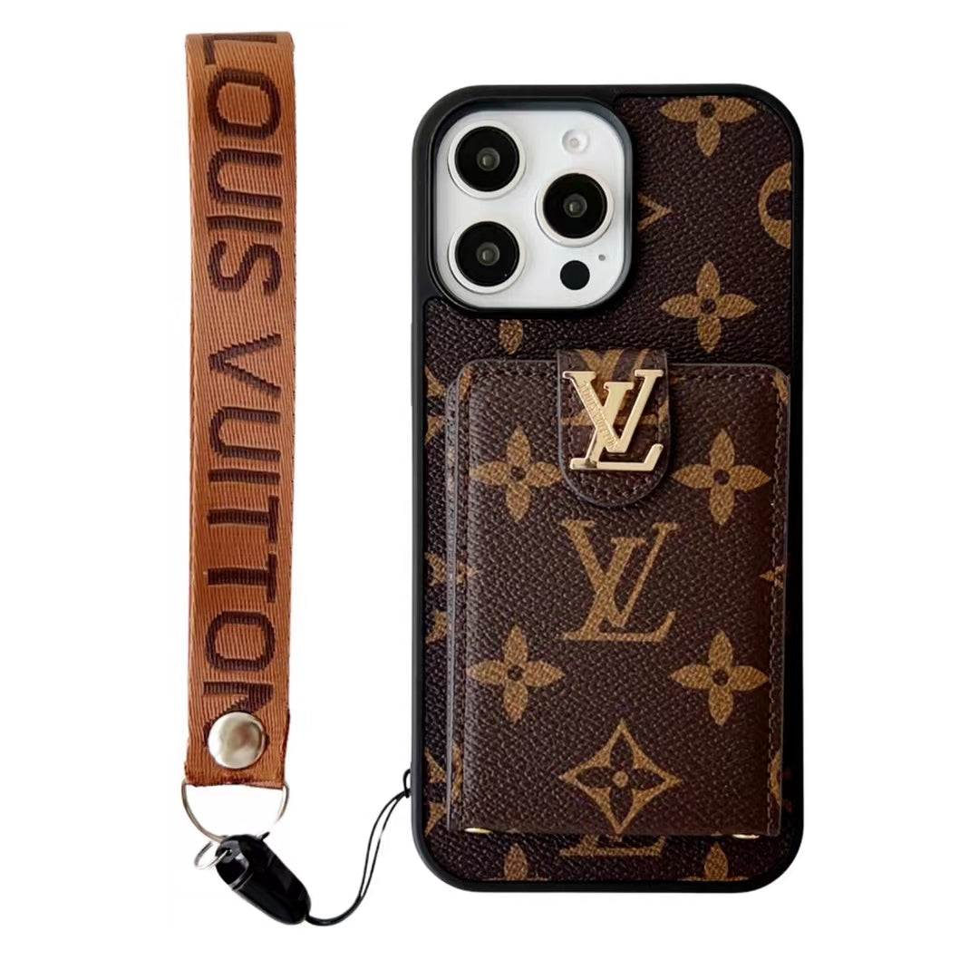 LV Hand Strap Phone Case Card Holder