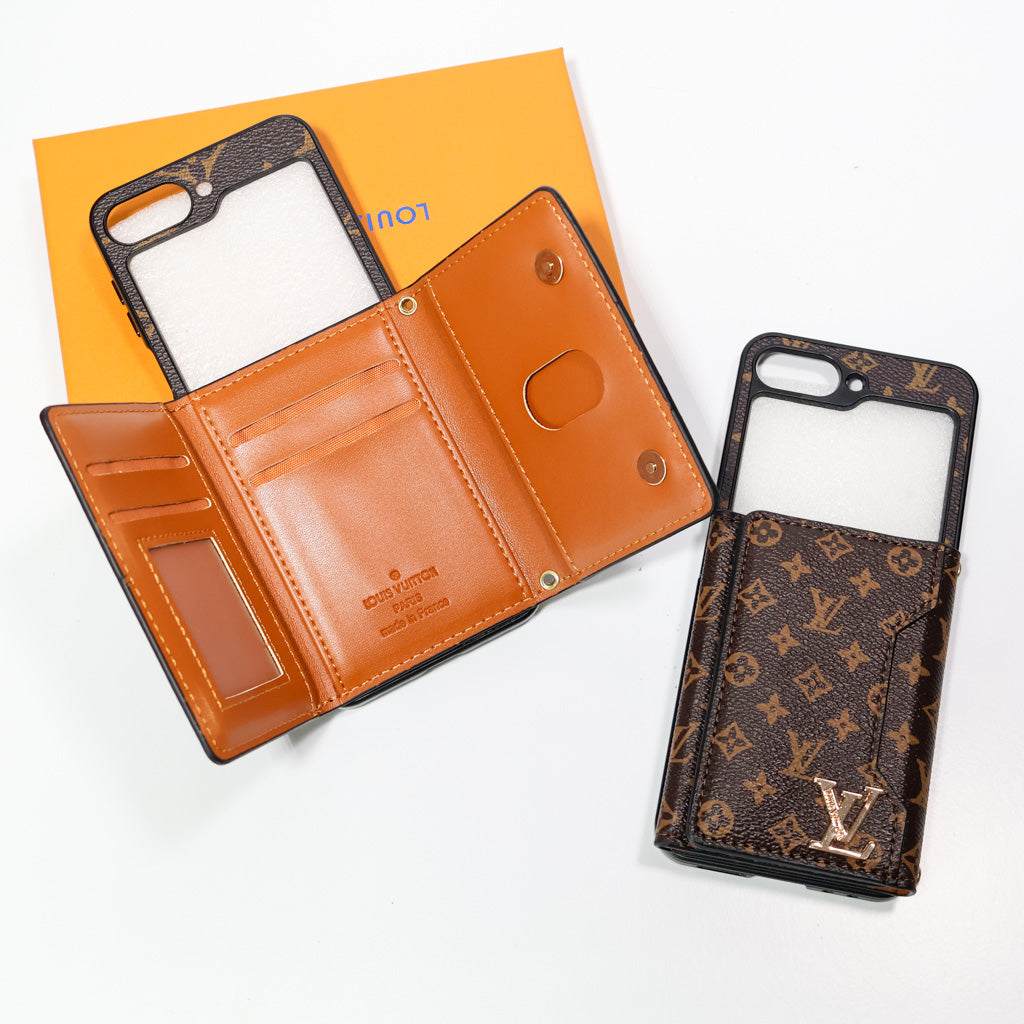 Luxury Z Flip Case Wallet Card Slot