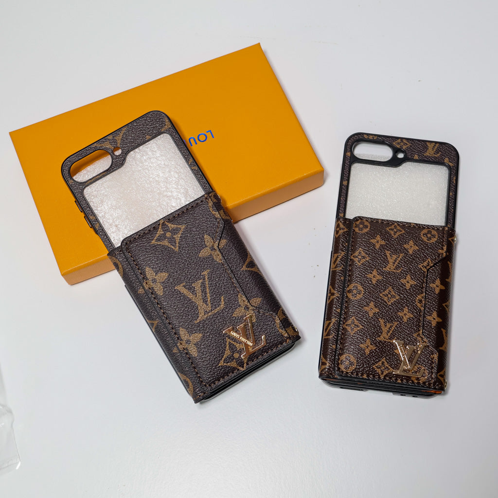 Luxury Z Flip Case Wallet Card Slot for 3 4 5 6 7 Series