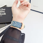 Fabric LV Apple Watch Band installed view