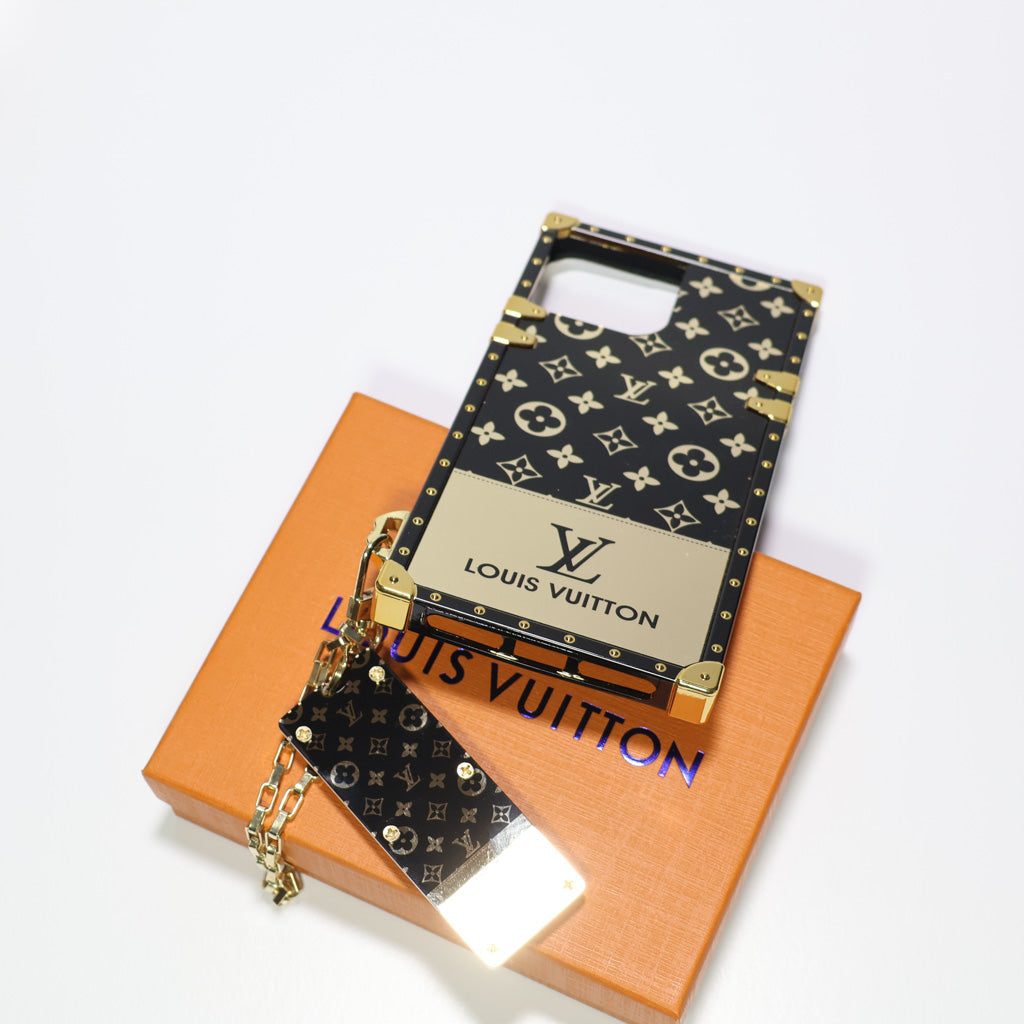 Detailed view of the Eye Trunk iPhone case highlighting the trunk-inspired hardware