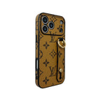 LV back cover iPhone case showing the hand strap, camera opening and patterned finish