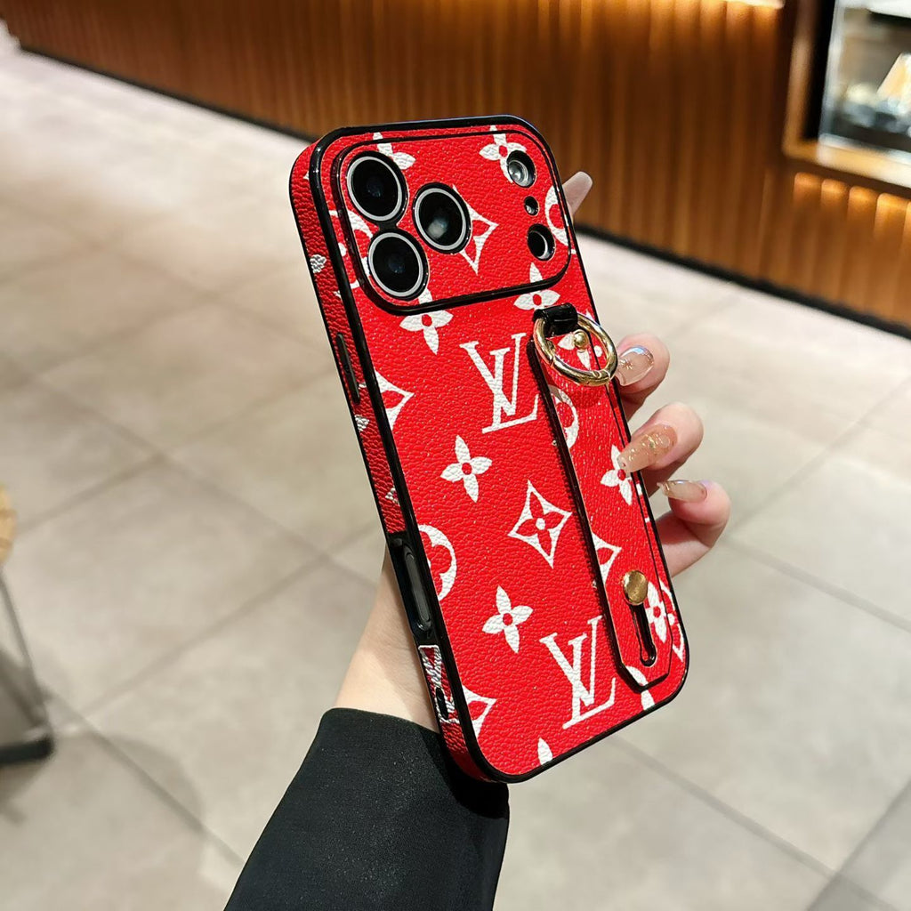 LV hand strap iPhone case showing the fitted rear cover and finished protective edges