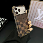 LV MagSafe iPhone wallet case showing the detachable card holder and full protective back