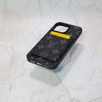 iPhone MagSafe wallet case showing the card holder, camera cutout and fitted edges