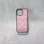 Louis V MagSafe iPhone case with card holder showing the rear design and slim profile